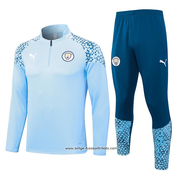 Sweatshirt Trainingsanzug Manchester City 2023/2024 Blau